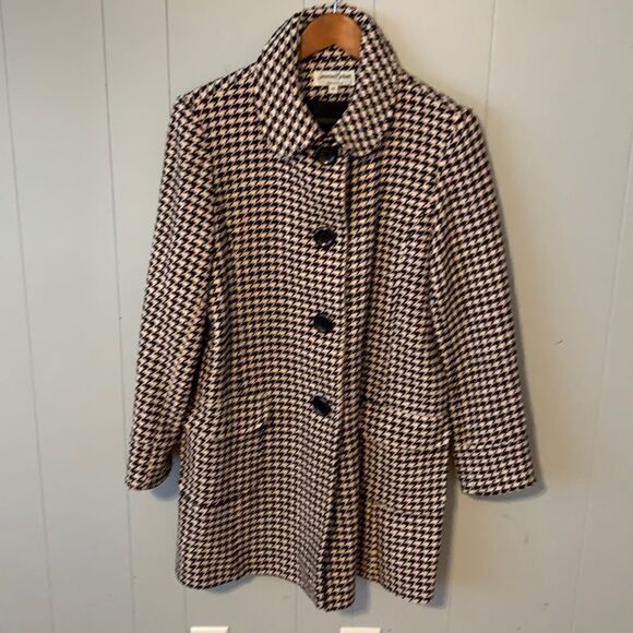 Jonathan Michael Pink & Black Houndstooth Jacket Size 10 - Picture 1 of 3